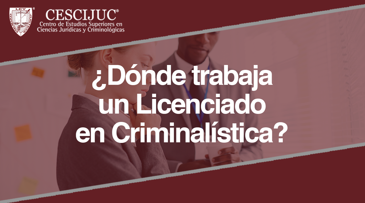 D Nde Trabaja Un Licenciado En Criminal Stica